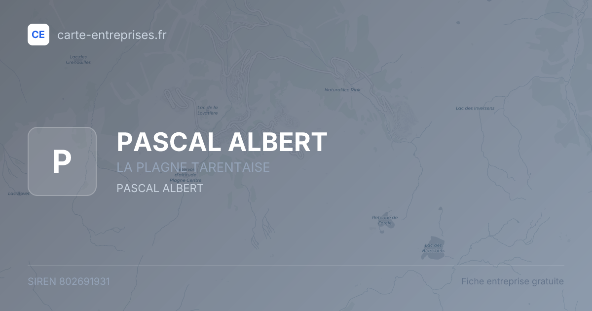 PASCAL ALBERT — 802691931 — fiche entreprise