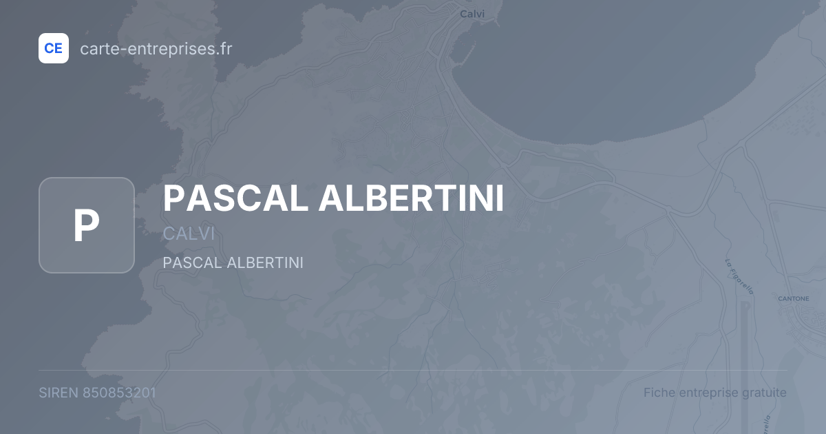 PASCAL ALBERTINI — 850853201 — fiche entreprise