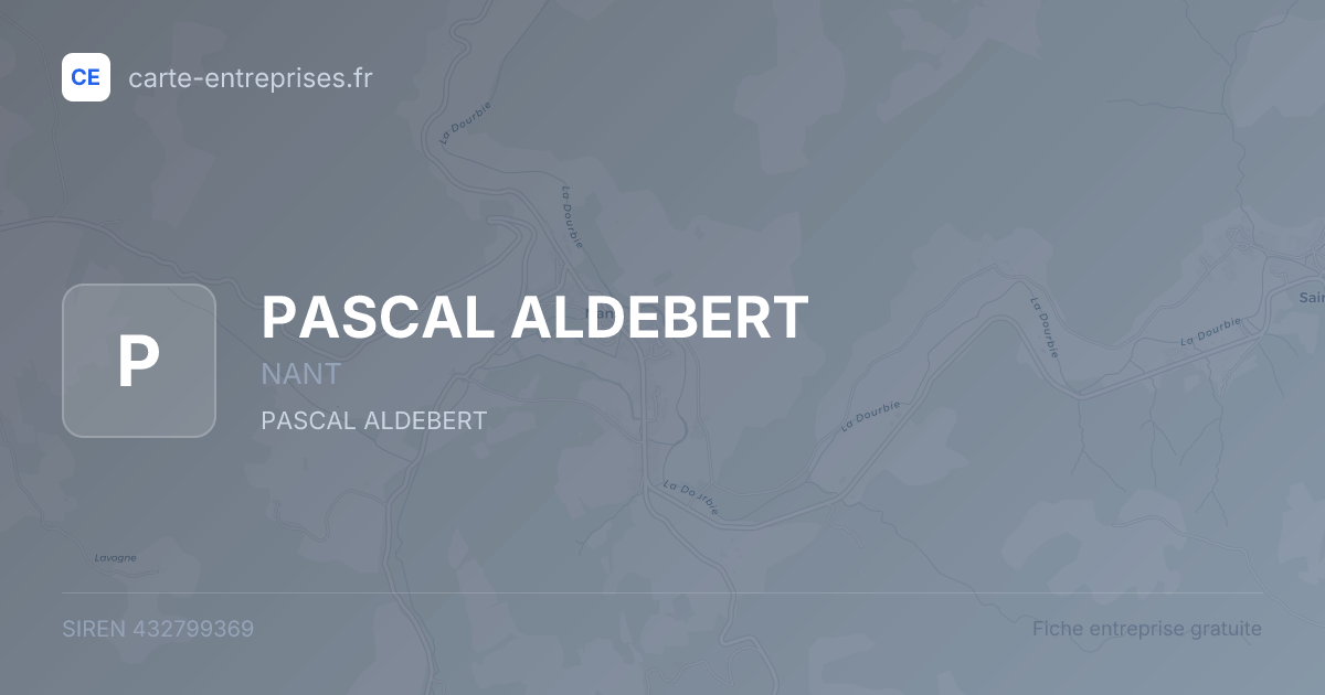 PASCAL ALDEBERT — 432799369 — fiche entreprise