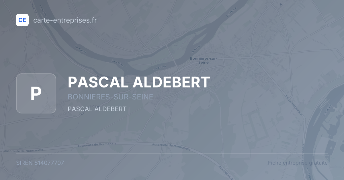 PASCAL ALDEBERT — 814077707 — fiche entreprise