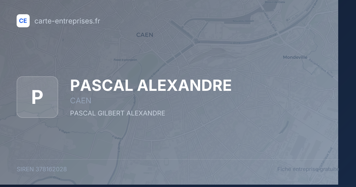 PASCAL ALEXANDRE — 378162028 — fiche entreprise