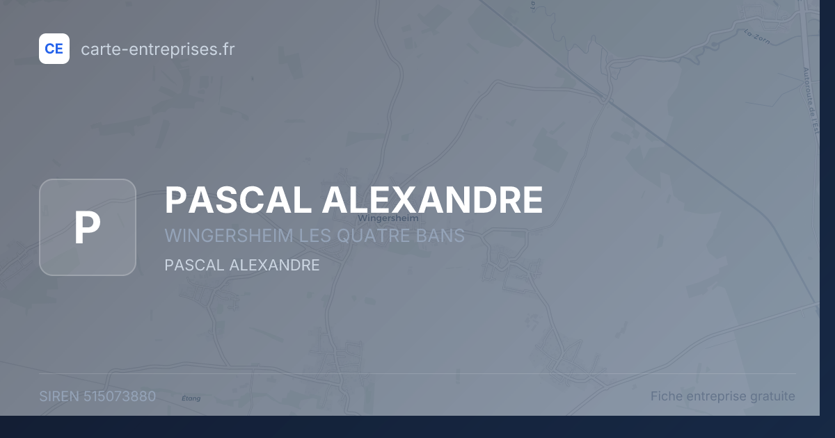 PASCAL ALEXANDRE — 515073880 — fiche entreprise