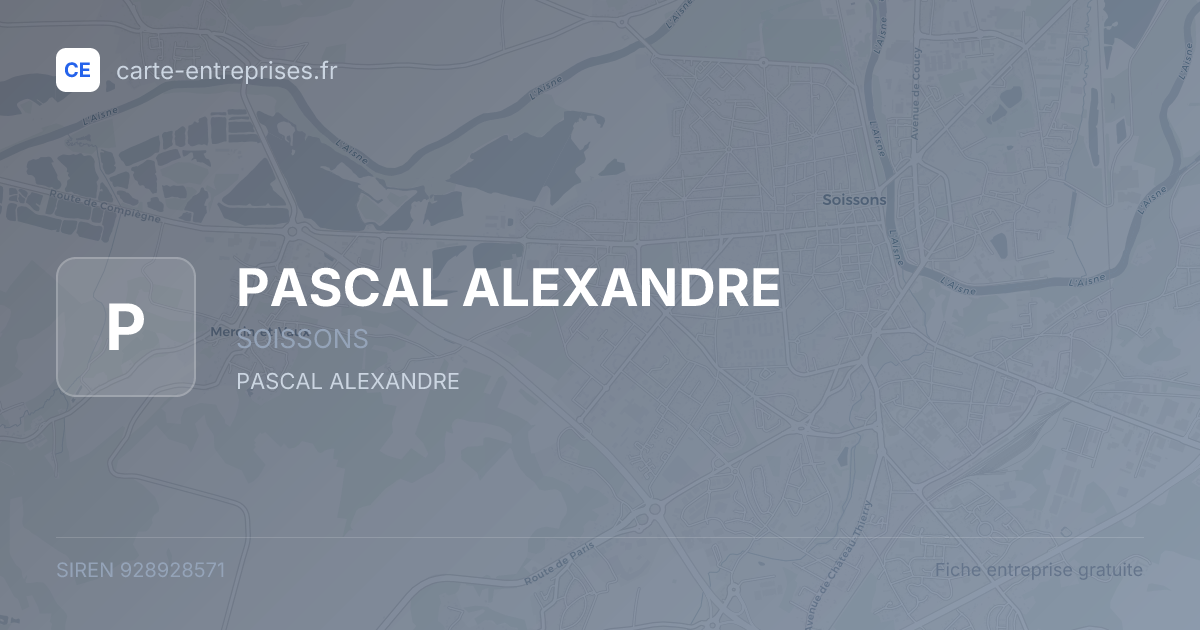 PASCAL ALEXANDRE — 928928571 — fiche entreprise