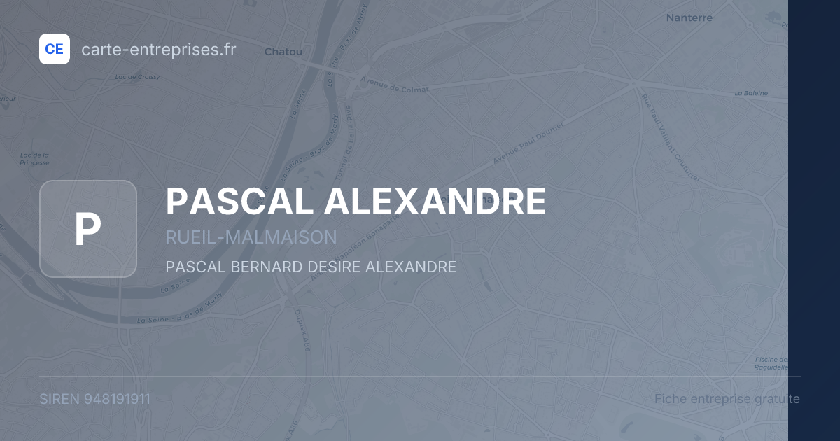 PASCAL ALEXANDRE — 948191911 — fiche entreprise