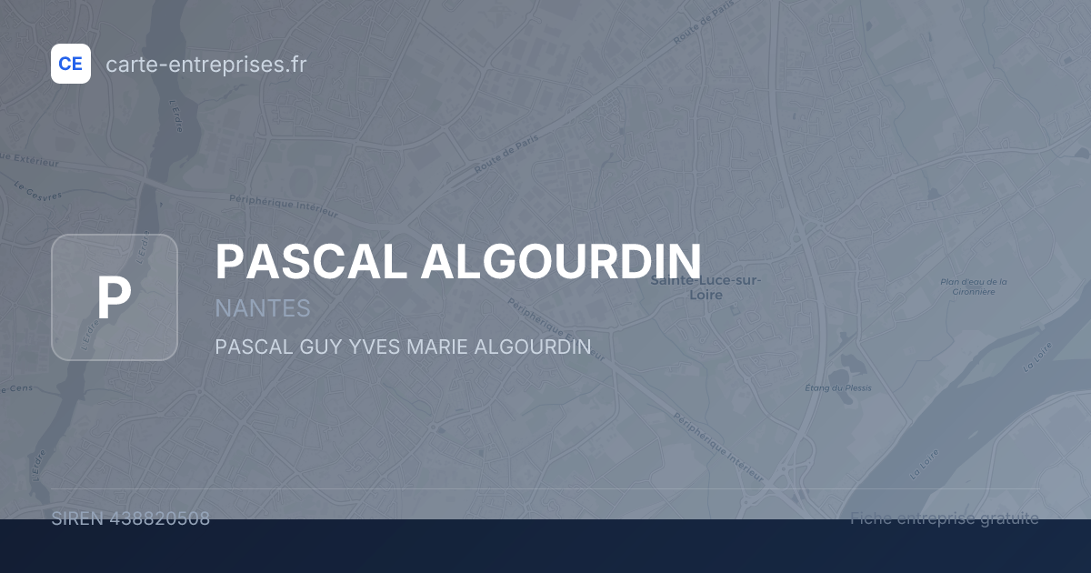 PASCAL ALGOURDIN — 438820508 — fiche entreprise