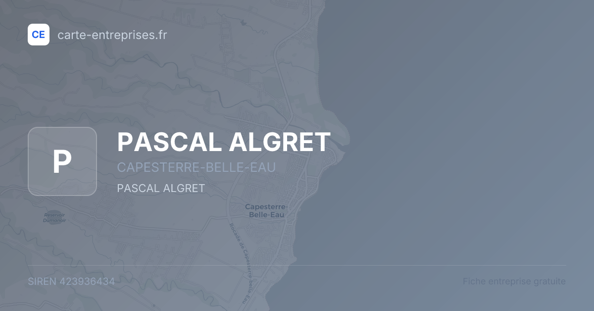 PASCAL ALGRET — 423936434 — fiche entreprise