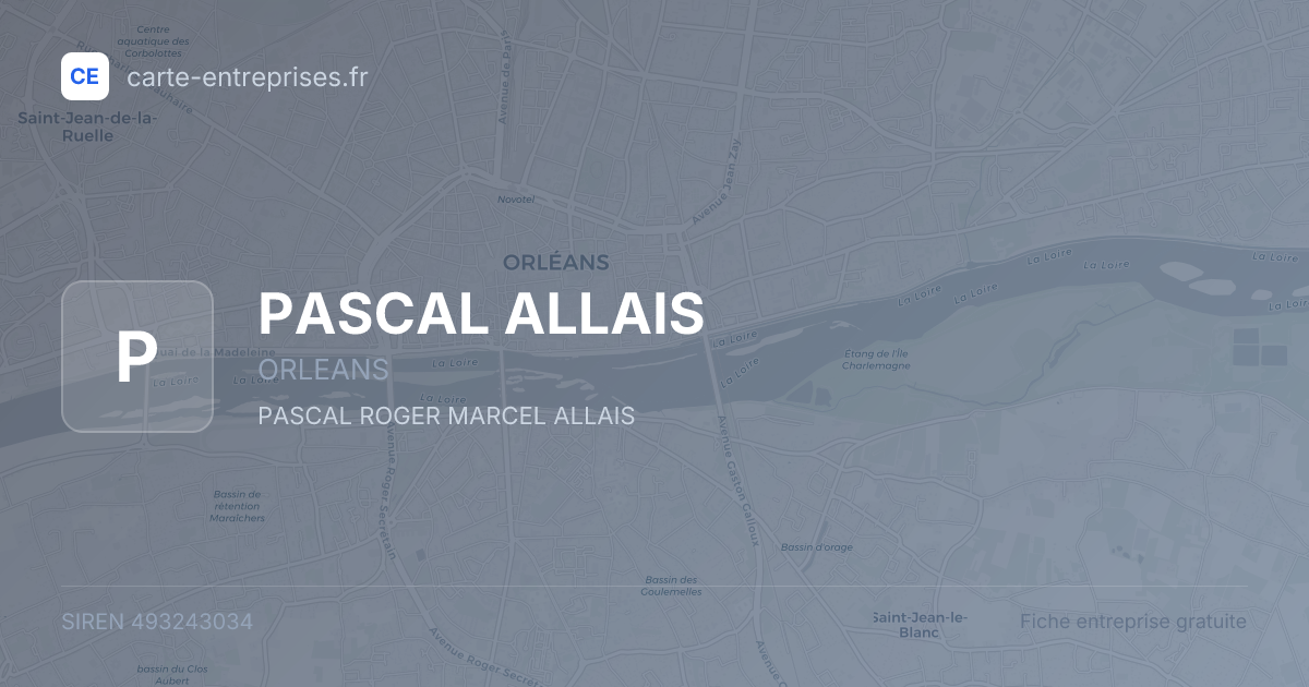 PASCAL ALLAIS — 493243034 — fiche entreprise