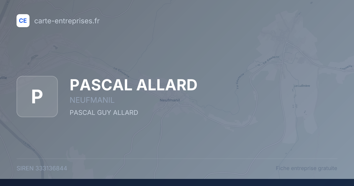 PASCAL ALLARD — 333136844 — fiche entreprise