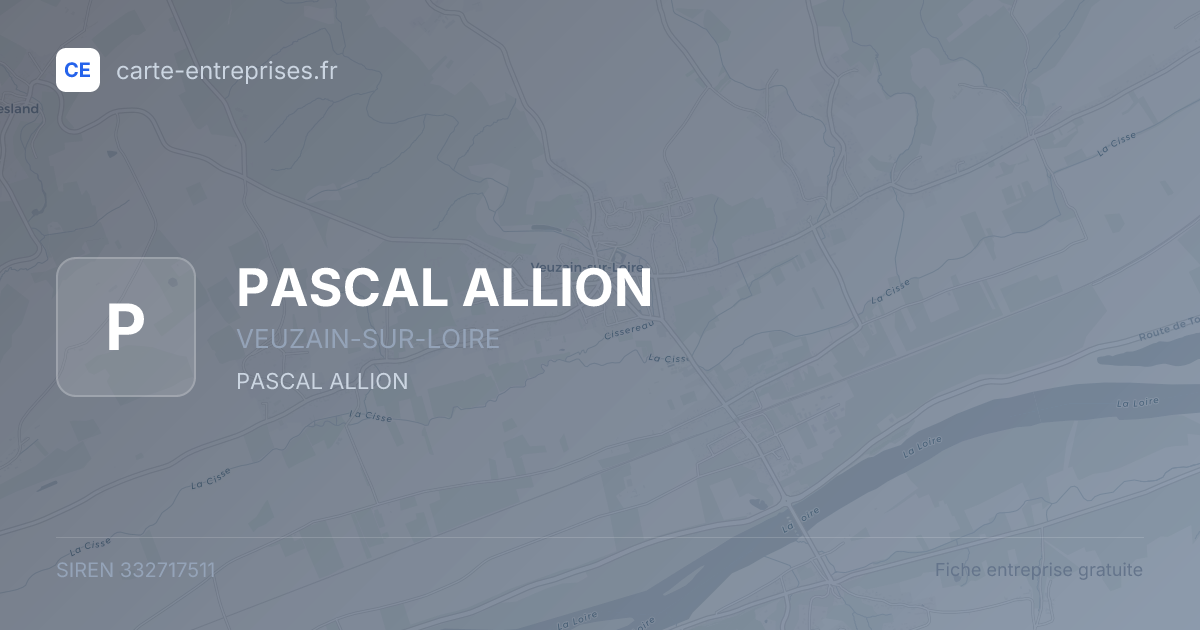 PASCAL ALLION — 332717511 — fiche entreprise