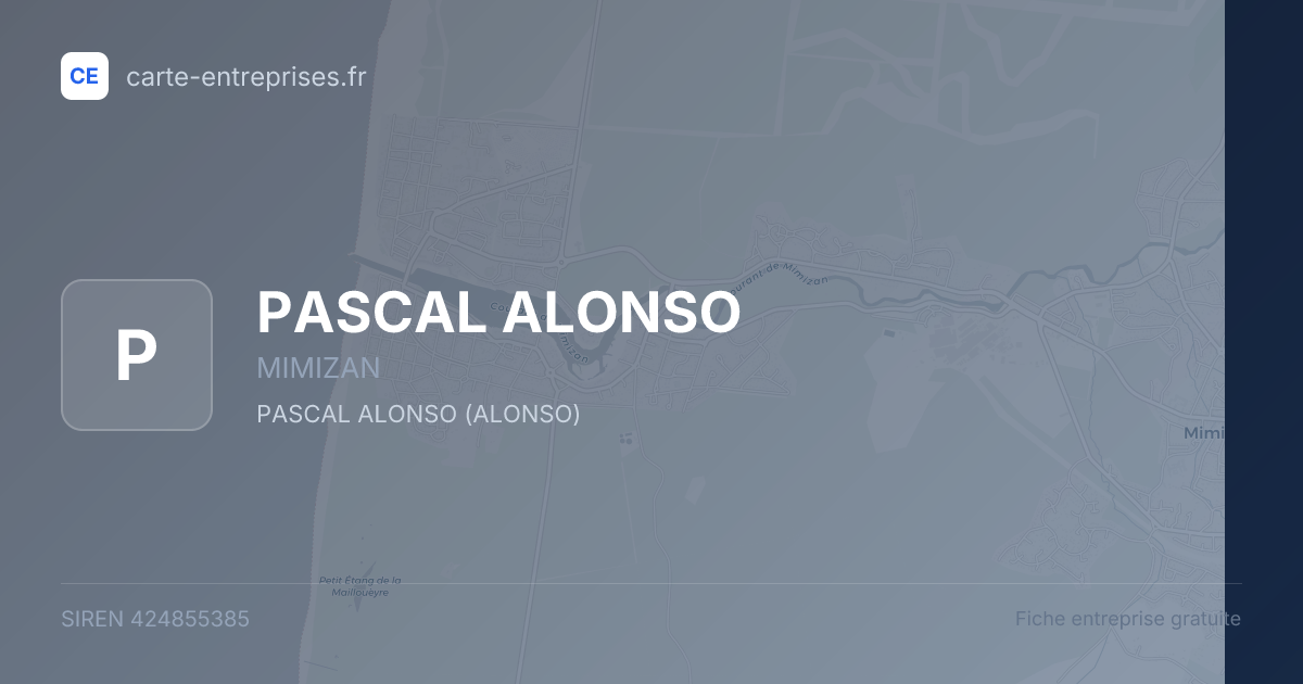 PASCAL ALONSO — 424855385 — fiche entreprise