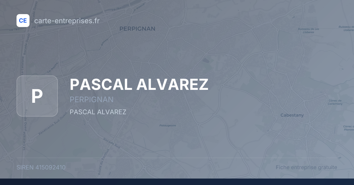 PASCAL ALVAREZ — 415092410 — fiche entreprise