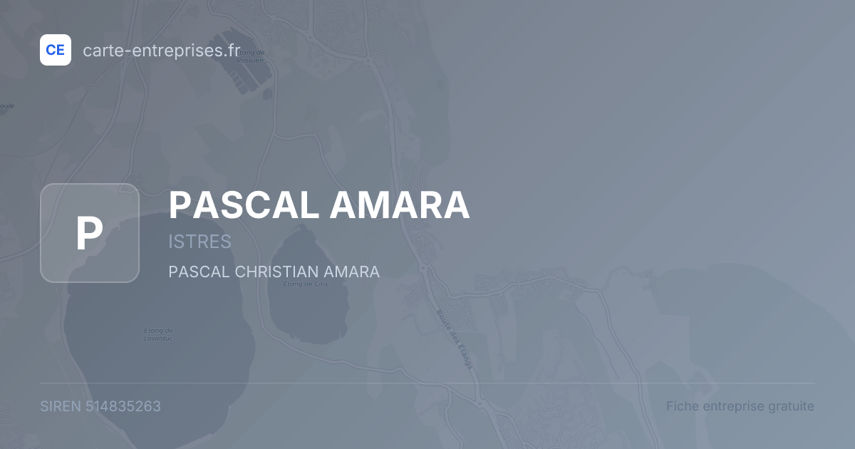 PASCAL AMARA — 514835263 — fiche entreprise
