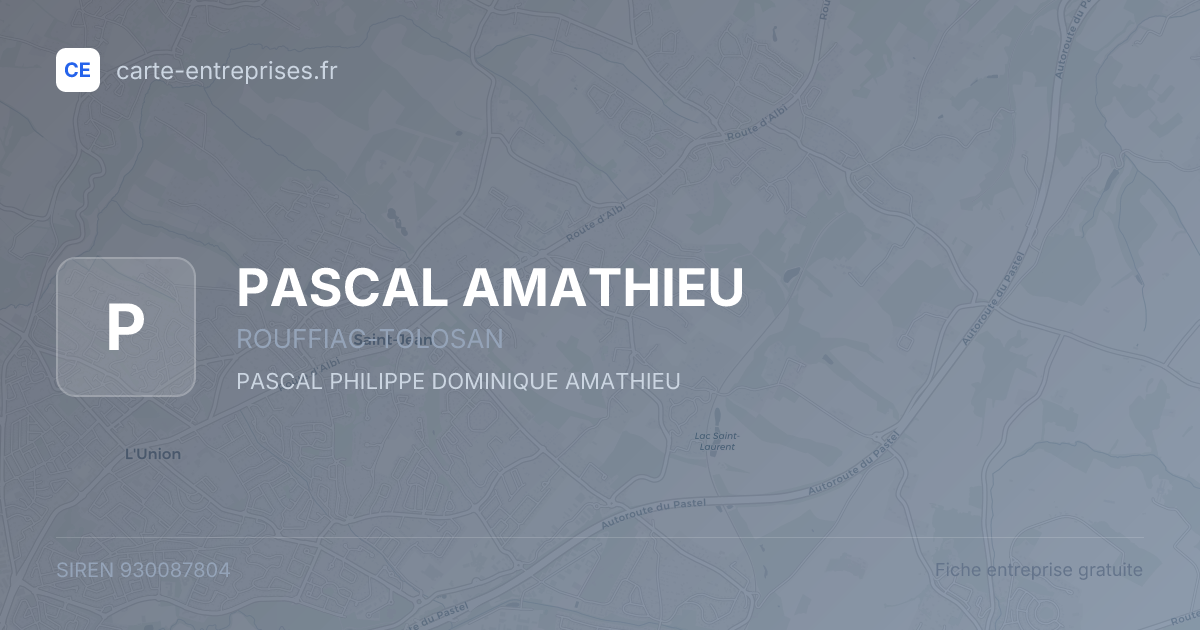 PASCAL AMATHIEU — 930087804 — fiche entreprise