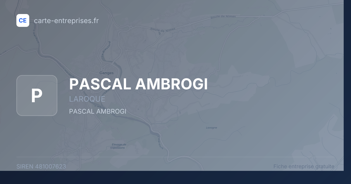 PASCAL AMBROGI — 481007623 — fiche entreprise