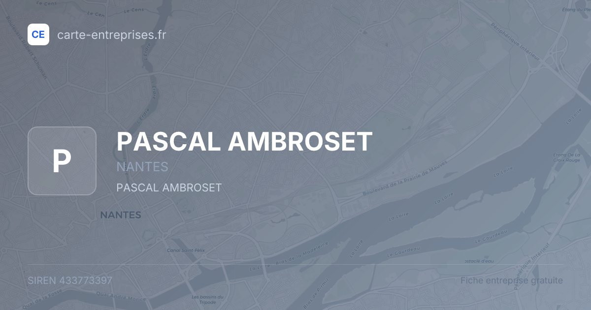 PASCAL AMBROSET — 433773397 — fiche entreprise