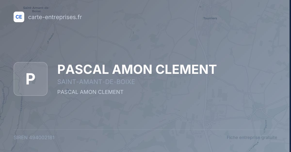 PASCAL AMON CLEMENT — 494002181 — fiche entreprise