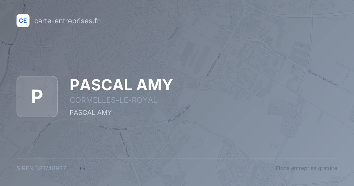 PASCAL AMY — 381748987 — fiche entreprise