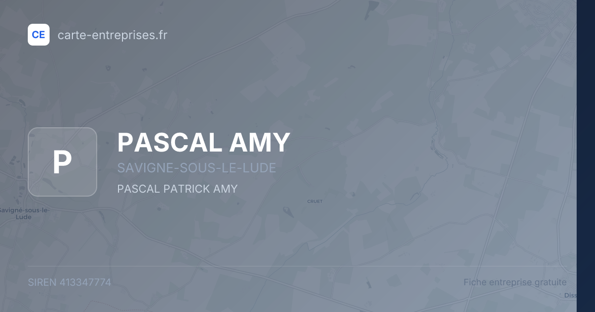 PASCAL AMY — 413347774 — fiche entreprise