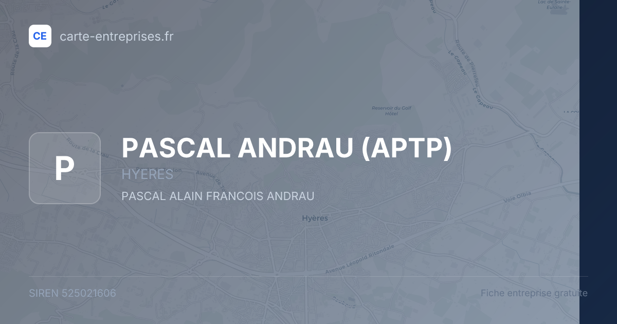 PASCAL ANDRAU (APTP) — 525021606 — fiche entreprise