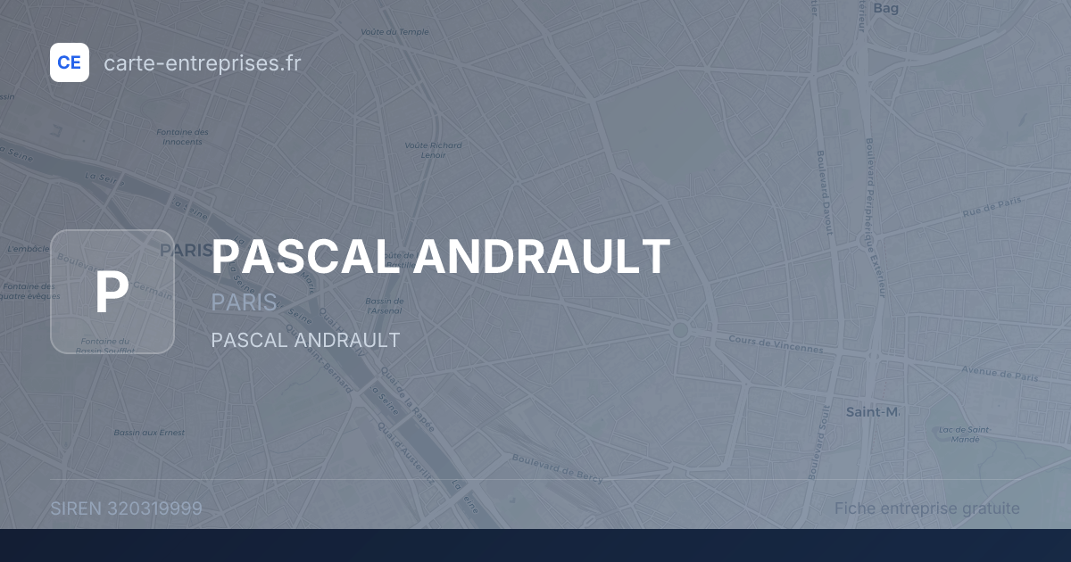 PASCAL ANDRAULT — 320319999 — fiche entreprise