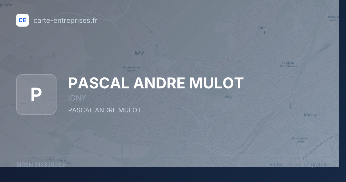 PASCAL ANDRE MULOT — 515335933 — fiche entreprise