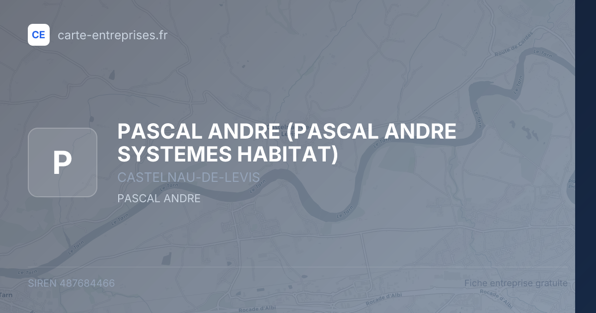 PASCAL ANDRE (PASCAL ANDRE SYSTEMES HABITAT) — 487684466 — fiche entreprise