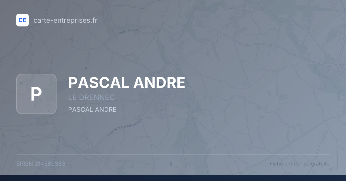 PASCAL ANDRE — 314589383 — fiche entreprise