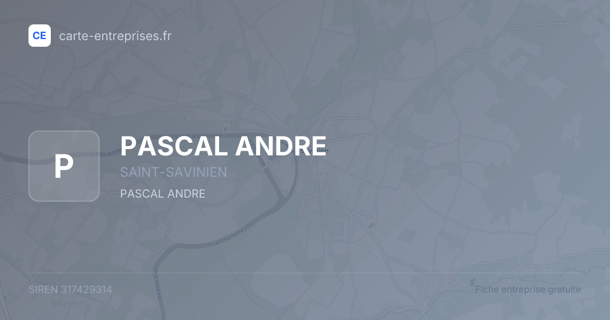 PASCAL ANDRE — 317429314 — fiche entreprise