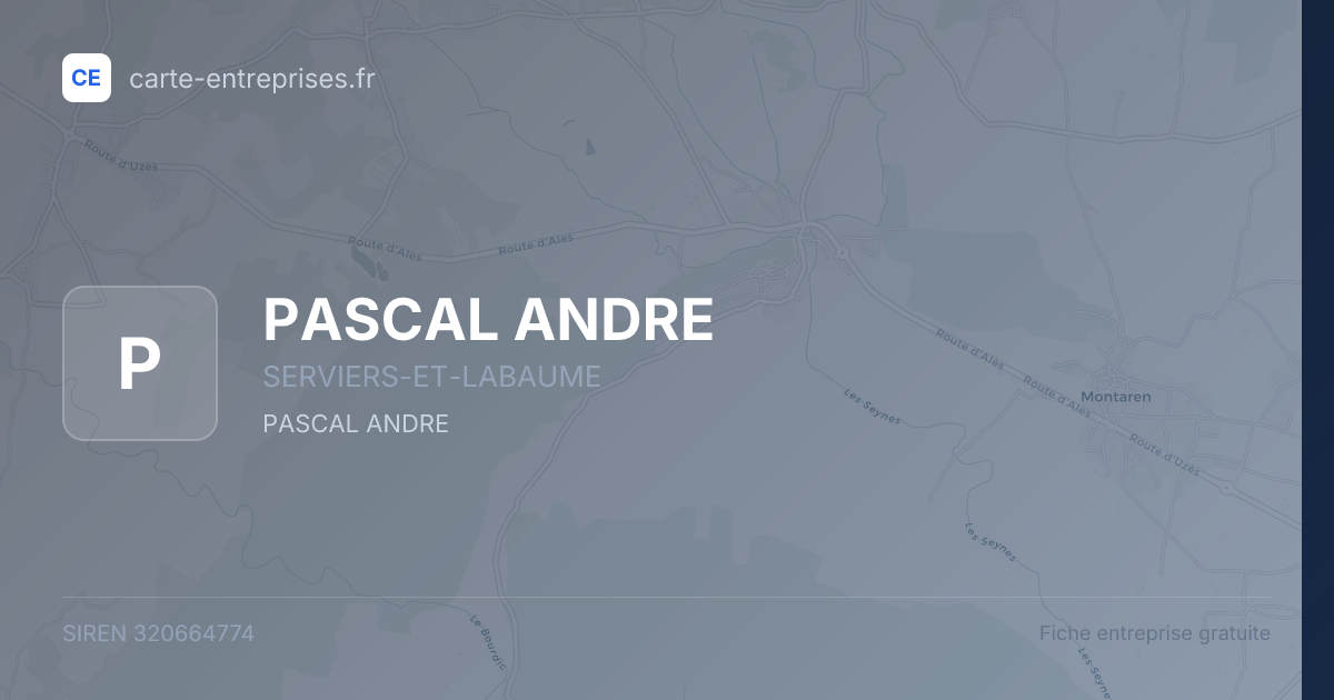 PASCAL ANDRE — 320664774 — fiche entreprise
