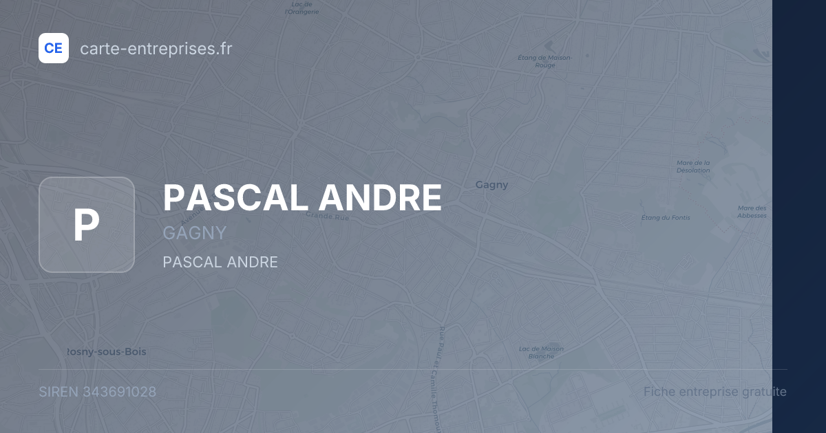 PASCAL ANDRE — 343691028 — fiche entreprise