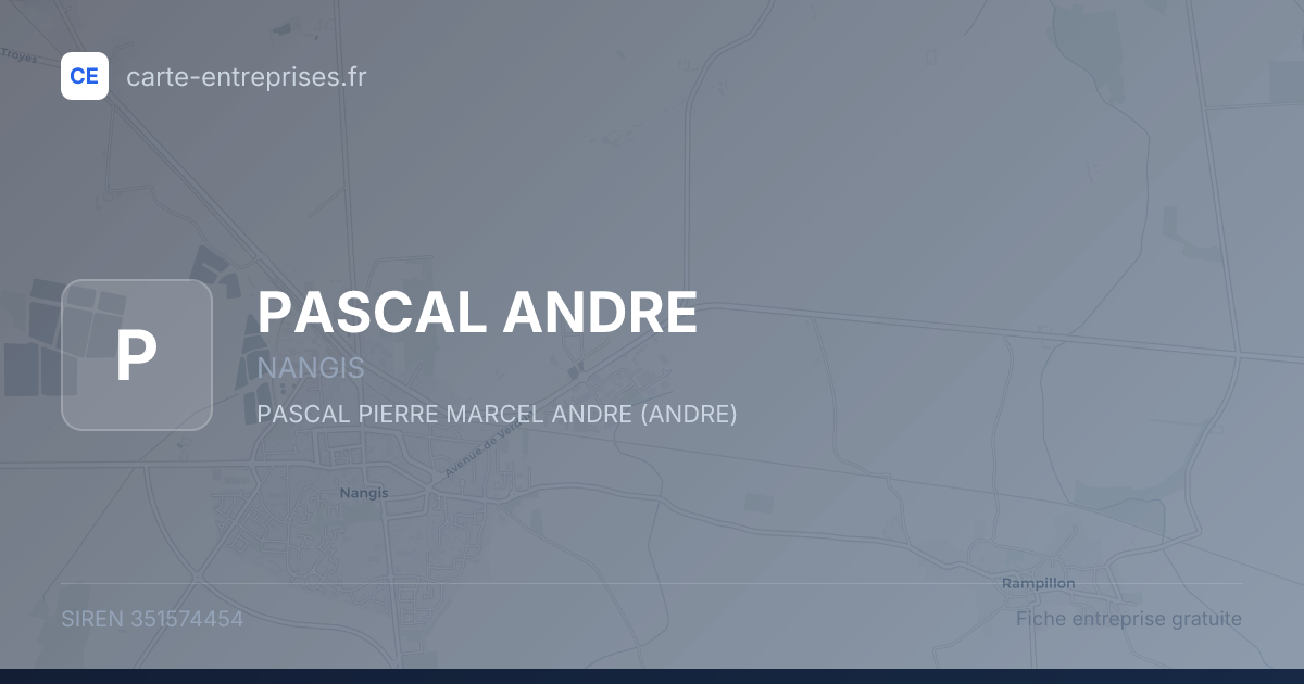 PASCAL ANDRE — 351574454 — fiche entreprise