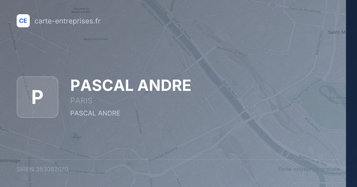 PASCAL ANDRE — 383082070 — fiche entreprise