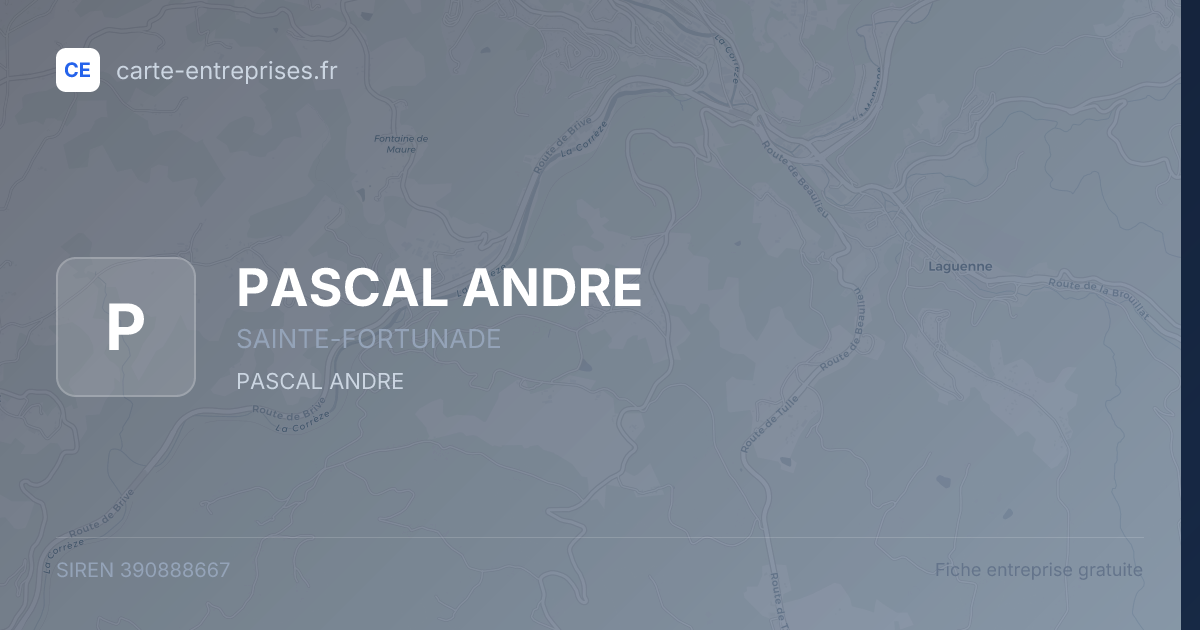 PASCAL ANDRE — 390888667 — fiche entreprise