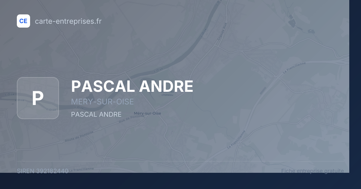 PASCAL ANDRE — 392182440 — fiche entreprise
