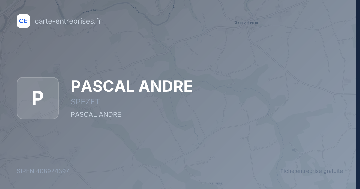 PASCAL ANDRE — 408924397 — fiche entreprise
