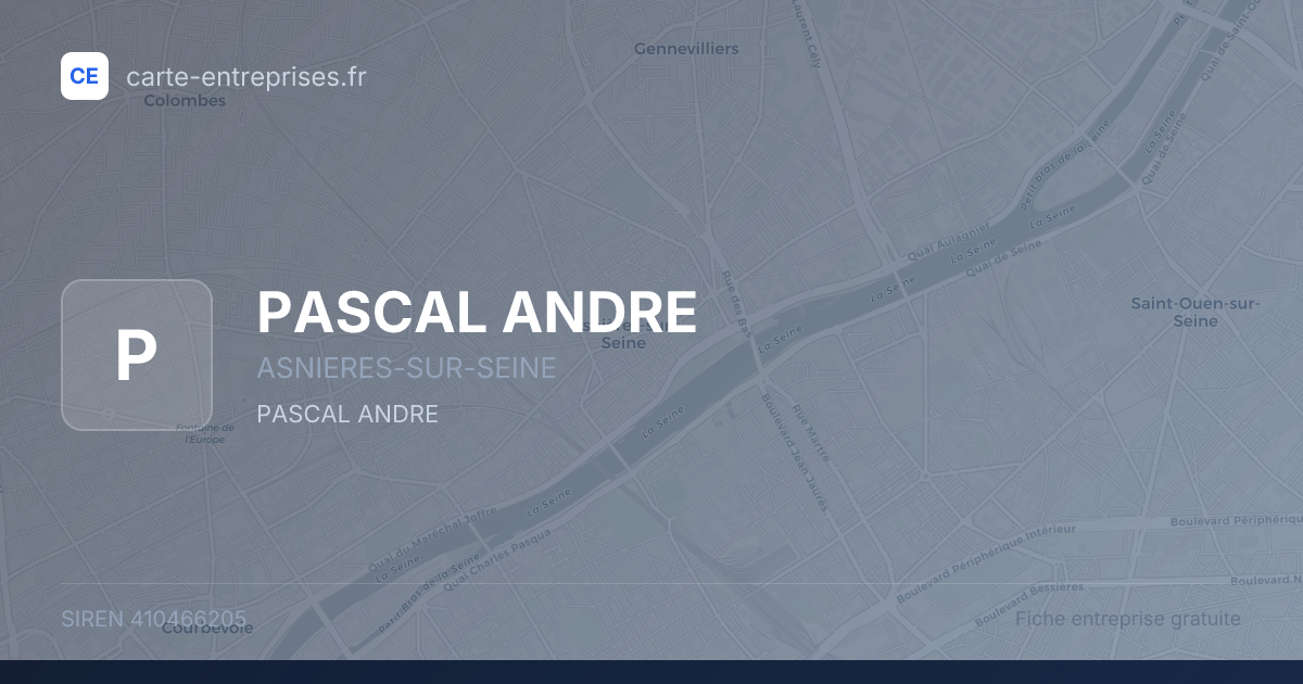 PASCAL ANDRE — 410466205 — fiche entreprise