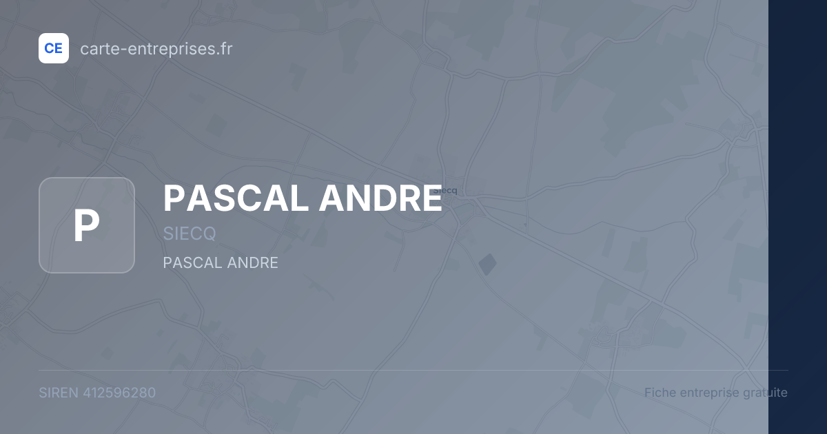 PASCAL ANDRE — 412596280 — fiche entreprise