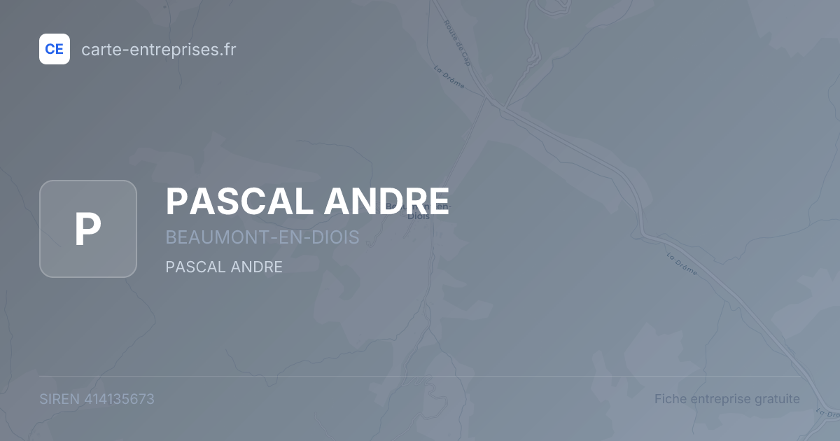 PASCAL ANDRE — 414135673 — fiche entreprise