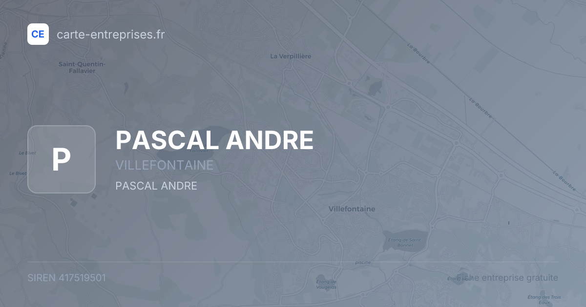 PASCAL ANDRE — 417519501 — fiche entreprise