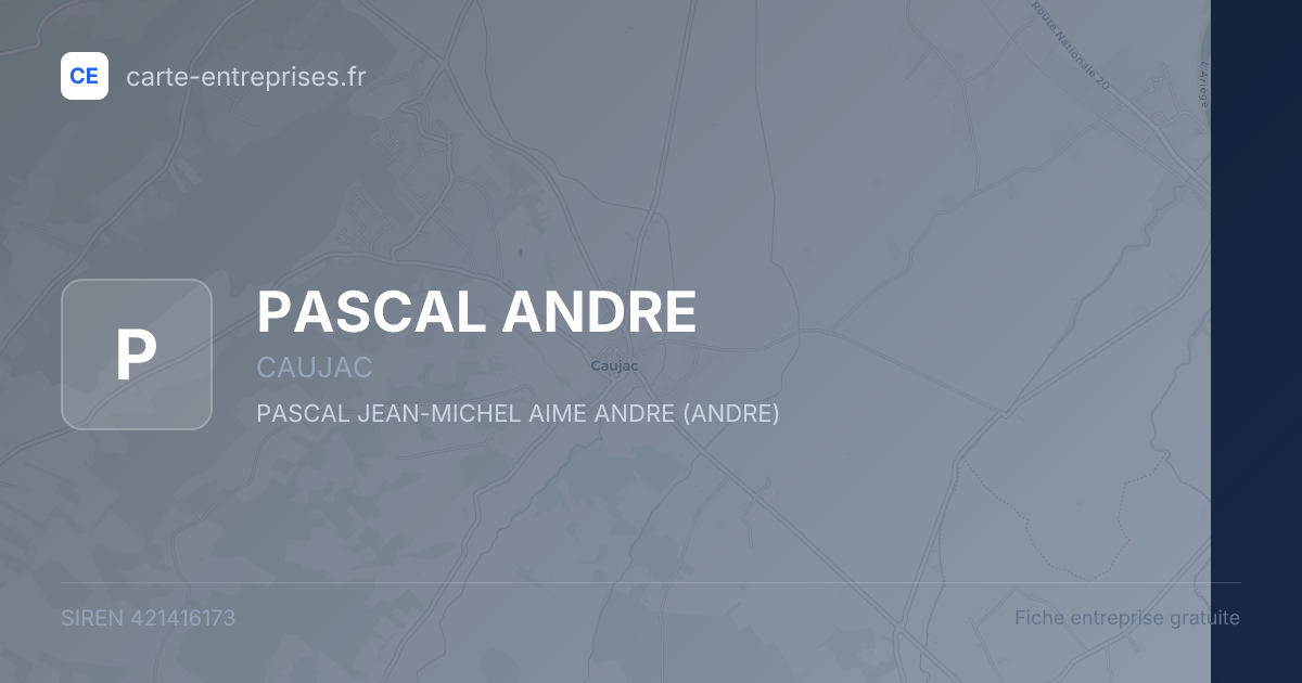 PASCAL ANDRE — 421416173 — fiche entreprise