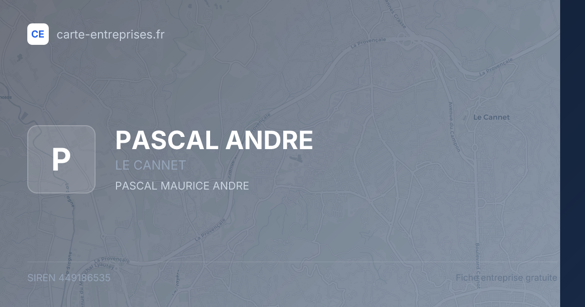 PASCAL ANDRE — 449186535 — fiche entreprise