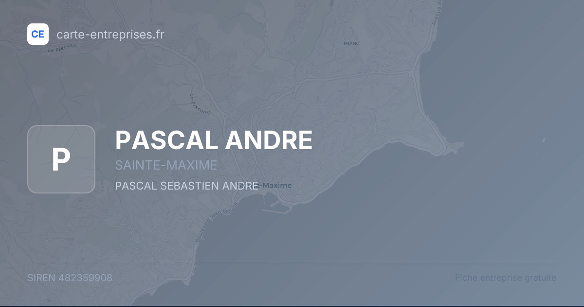 PASCAL ANDRE — 482359908 — fiche entreprise