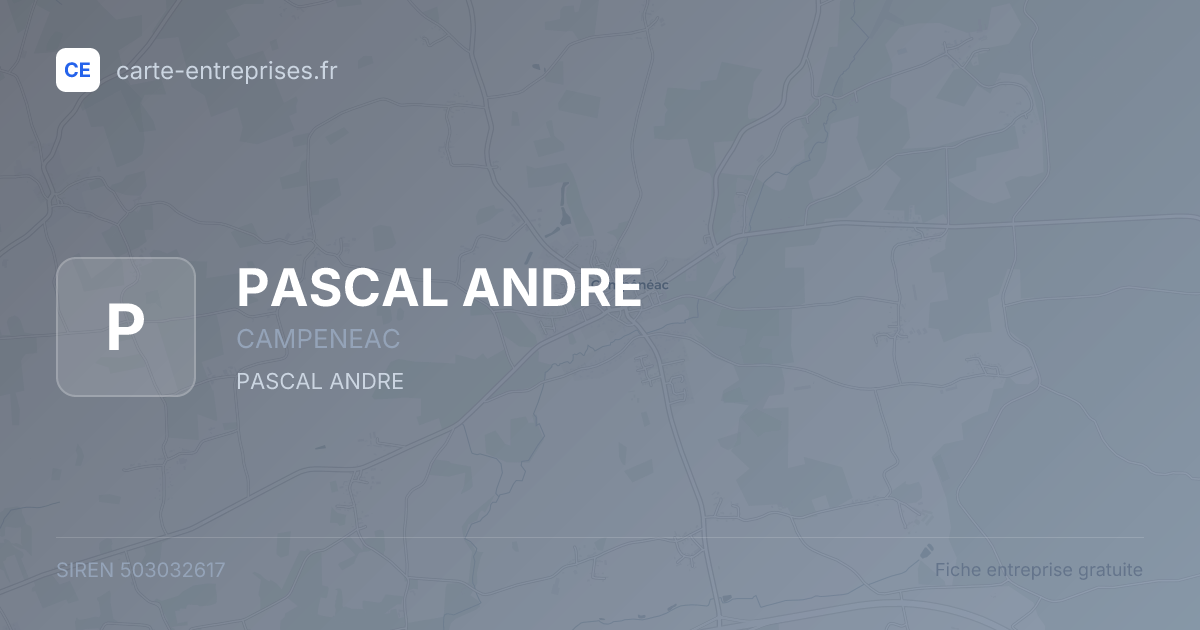 PASCAL ANDRE — 503032617 — fiche entreprise