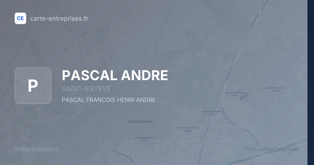 PASCAL ANDRE — 511058620 — fiche entreprise