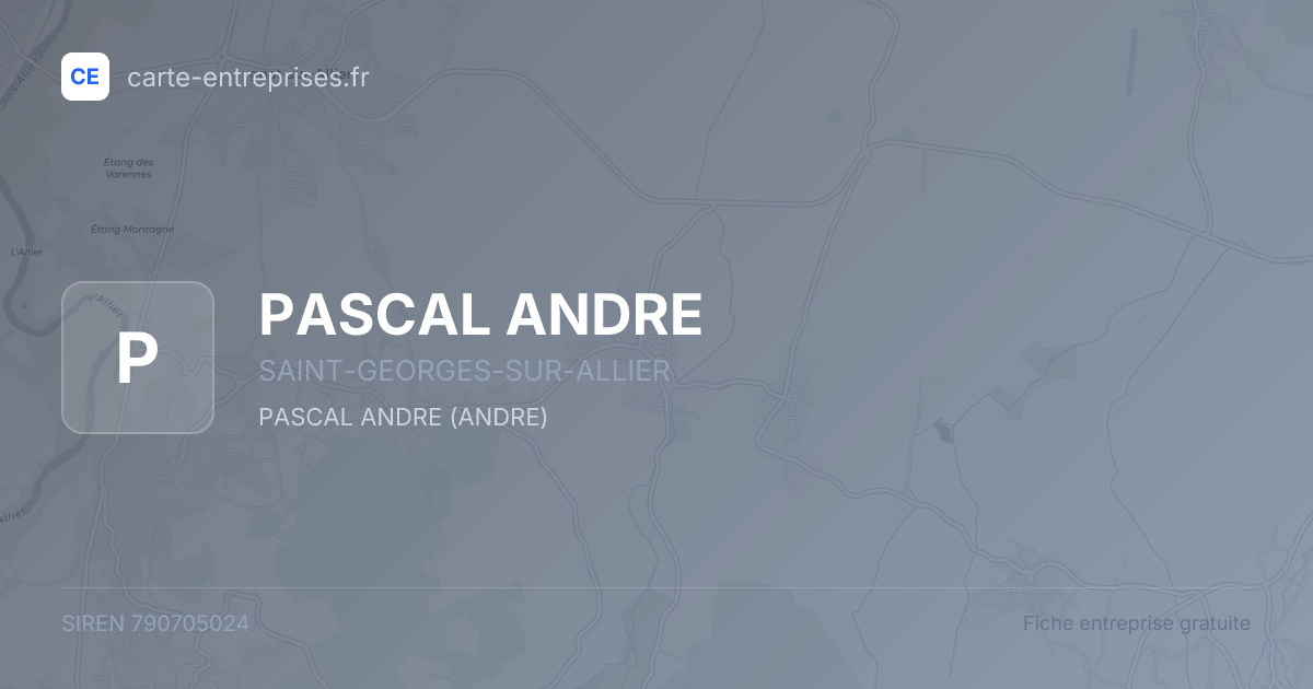 PASCAL ANDRE — 790705024 — fiche entreprise
