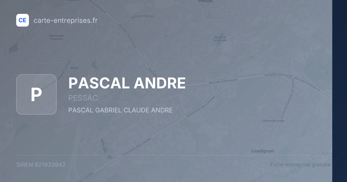 PASCAL ANDRE — 821933942 — fiche entreprise