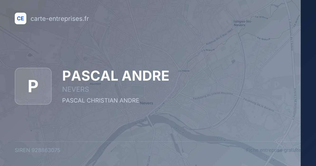 PASCAL ANDRE — 928863075 — fiche entreprise