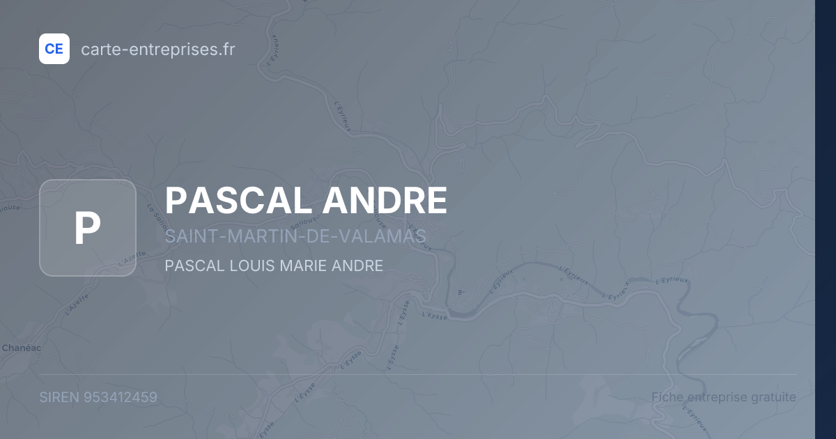 PASCAL ANDRE — 953412459 — fiche entreprise