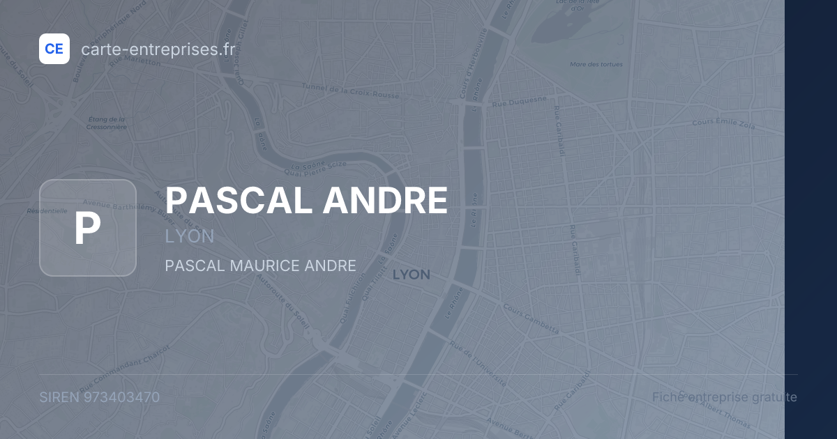 PASCAL ANDRE — 973403470 — fiche entreprise