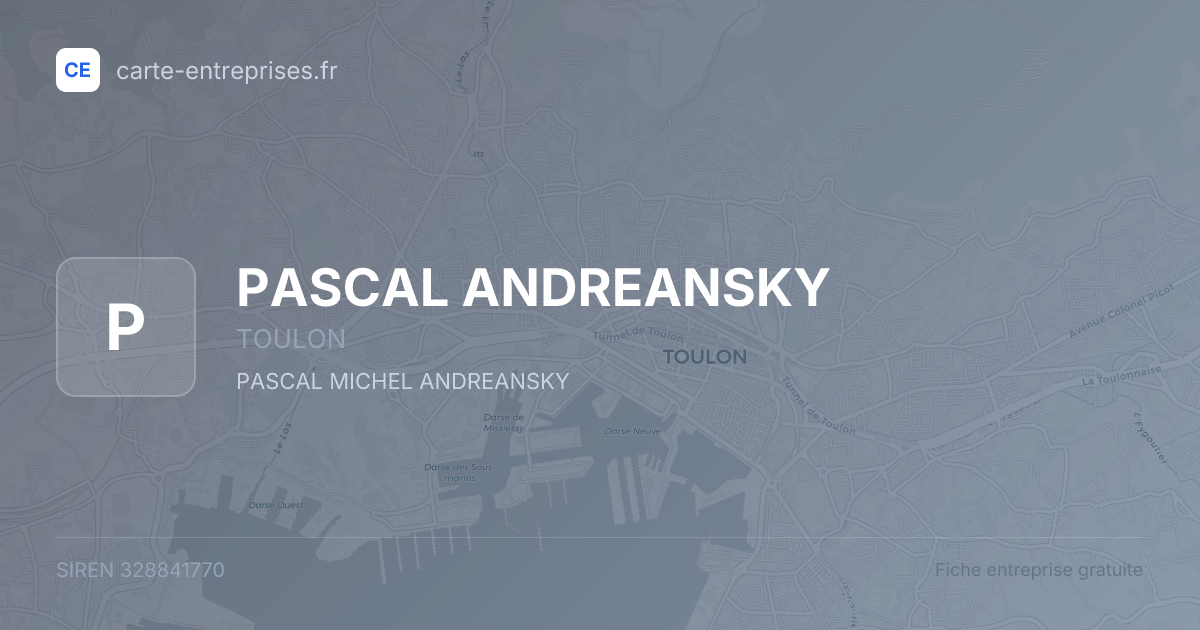 PASCAL ANDREANSKY — 328841770 — fiche entreprise